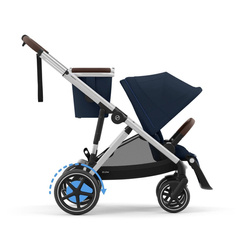 Cybex E-Gazelle S Assisted Kinderwagen Silber Ocean Blue Frame