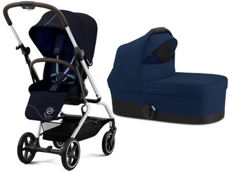 Cybex Eezy S Twist + Plus 2 Kinderwagen Ocean Blue Silver Frame 2023