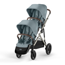 Cybex Gazelle S Geschwisterwagen Gestell Taupe Sky Blue