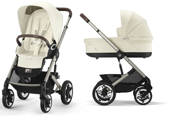 Cybex Talos S Lux Kinderwagen Taupe Seashell Beige Rahmen